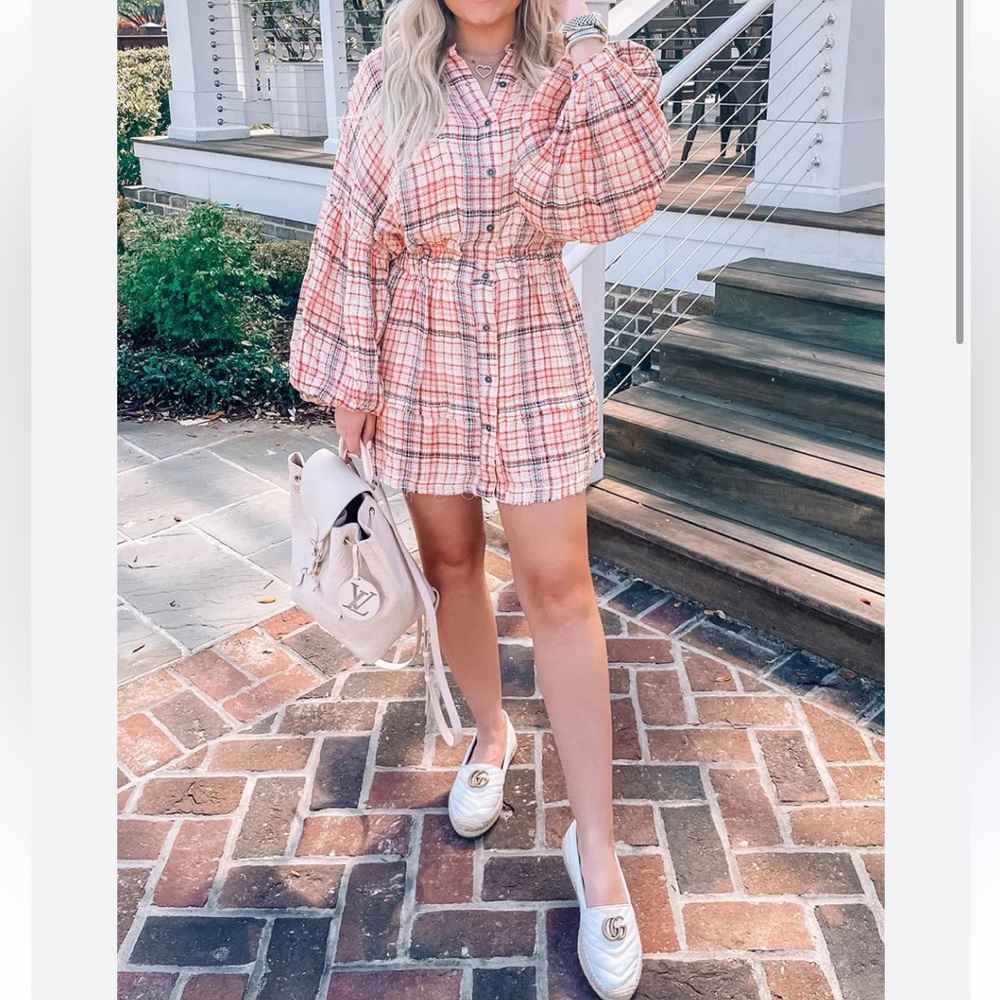 FREE PEOPLE PLAID DRESS
